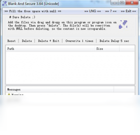 Blank And Secure数据安全删除工具