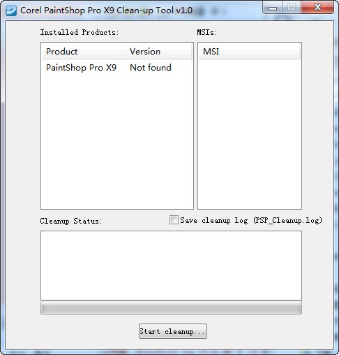PaintShopX9清理工具